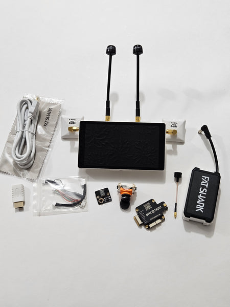 Fat Shark Original Byte Frost HD Video SYSTEM w/ ALL Aftermarket Antennas INCLUDED - Out of Box - Brand New - Never Used
