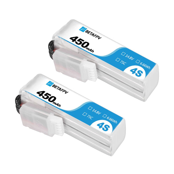 450mah 4s Lipo (2 pack) (Betafpv) (xt30)