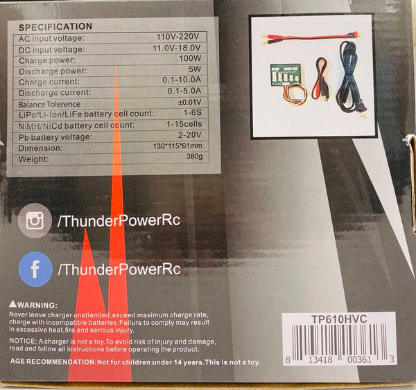 Drone Lipo Charger w/ BUILT-IN Power Supply! (TP610HVC)