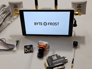 Fat Shark Original Byte Frost HD Video SYSTEM with ALL Antennas INCLUDED - Out of Box - Never Used