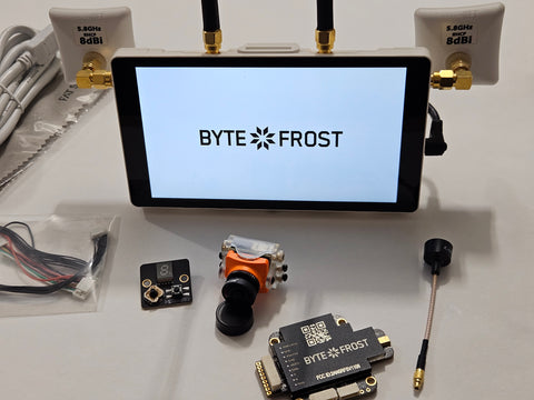 Fat Shark Original Byte Frost HD Video SYSTEM with ALL Antennas INCLUDED - Out of Box - Never Used