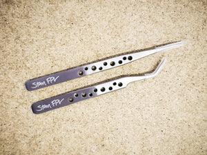 Stan FPV Brand Tweezers (Straight + Angled Tip 2-Pack Set)